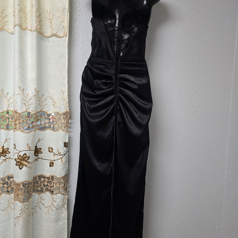 Fiesta Blue Embellished Ruched Slip Dress - Picture 2 of 9